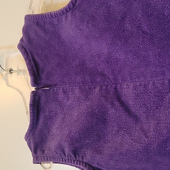 Purple Sparkle Ruffle Corduroy Girl Dress Size 12 Months By The Children's Place - Picture 5 of 9